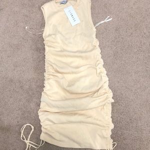 Beige mini dress